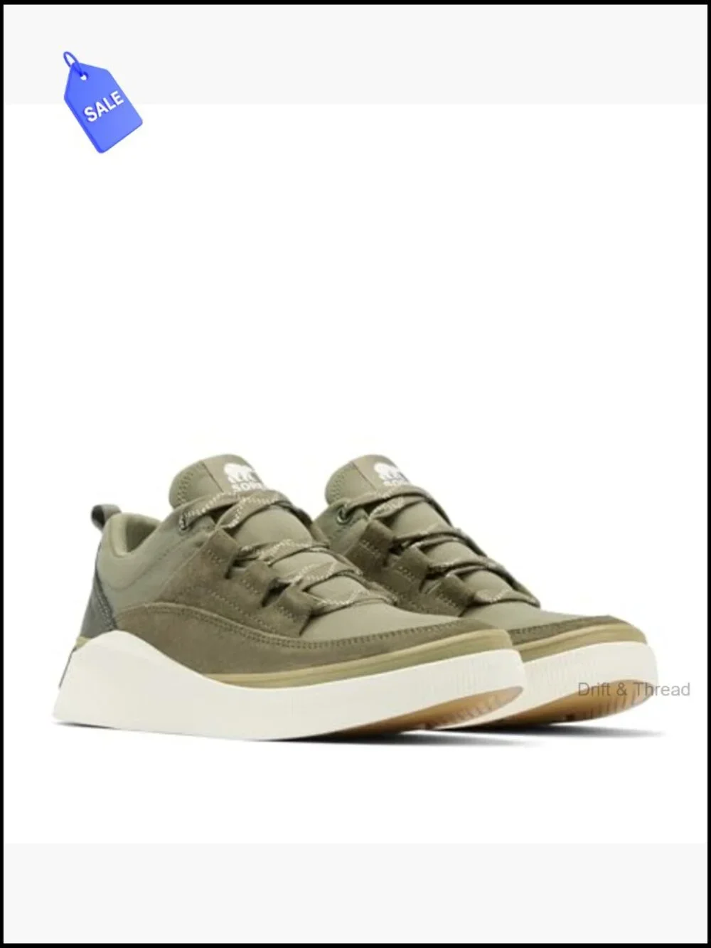 Sorel Waterproof Suede Sneakers Lace Up Round Toe
